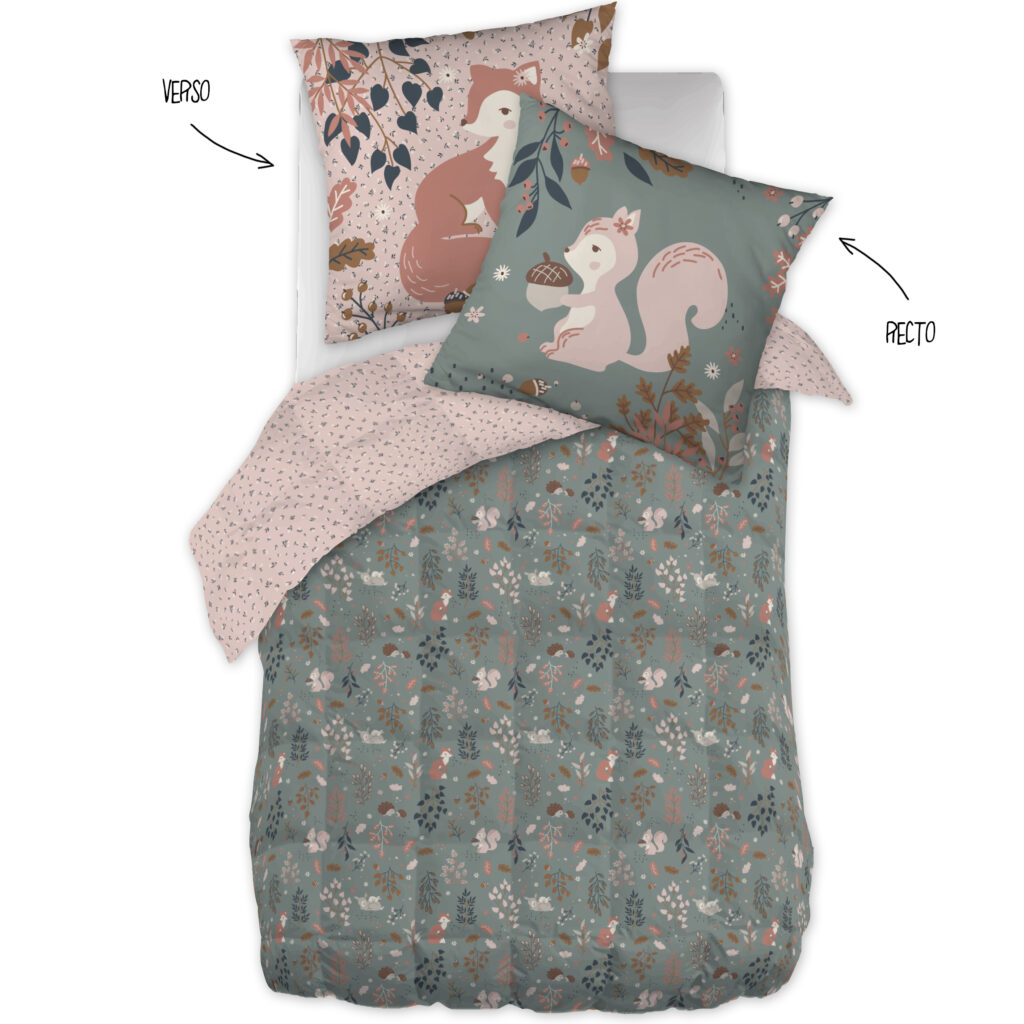 Couette imprimée 240 x 220 cm + 2 taies d'oreiller 63 x 63 cm Coton imprimé TAMIA