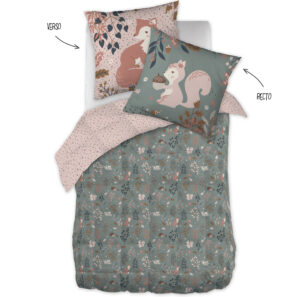 Couette imprimée 240 x 220 cm + 2 taies d'oreiller 63 x 63 cm Coton imprimé TAMIA