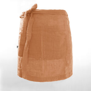 Tablier serveur 45 x 80 cm Gaze de coton unie GAÏA Abricot