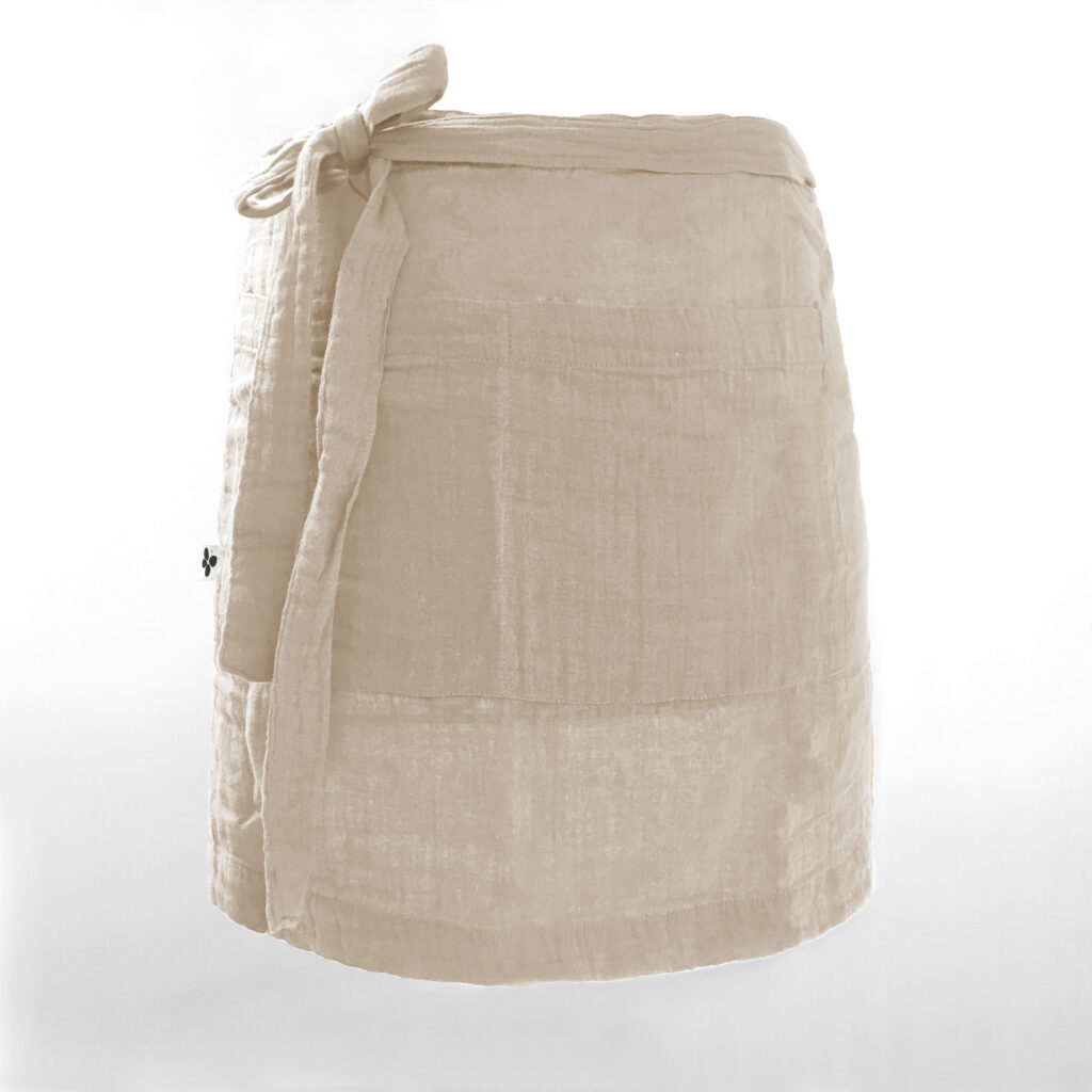 Tablier serveur 45 x 80 cm Gaze de coton unie GAÏA Ficelle