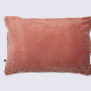 Abnehmbares Kissen 40 x 60 cm aus Baumwollsamt CÉSAR Terracotta (Orange)
