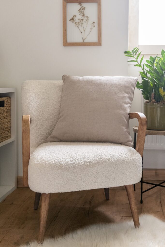 FA - Coussin déhoussable avec passepoil 50 x 50 cm Polyester chenille OSIRIS Taupe