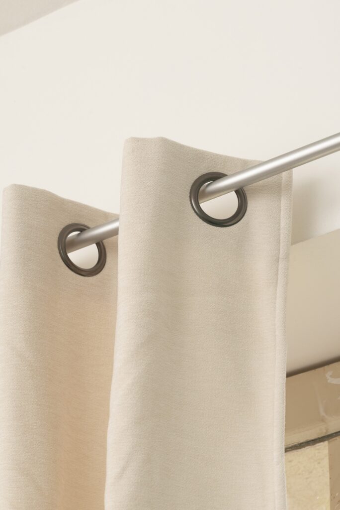 FA - Rideau + 8 oeillets 140 x 240 cm Polyester chenille + polaire OSIRIS Sable