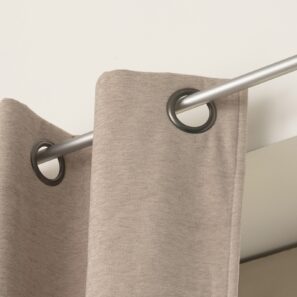FA - Rideau + 8 oeillets 140 x 240 cm Polyester chenille + polaire OSIRIS Taupe