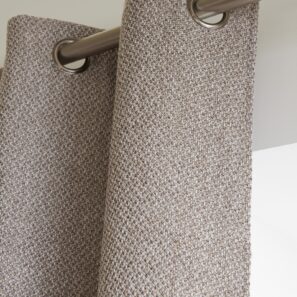 FA - Rideau + 8 oeillets 140 x 240 cm Polyester fils teints jacquard ATLAS Galet