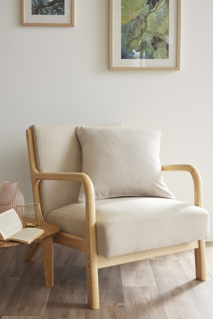 FA - Coussin déhoussable avec passepoil 50 x 50 cm Polyester fils teints jacquard ELIOS Taupe