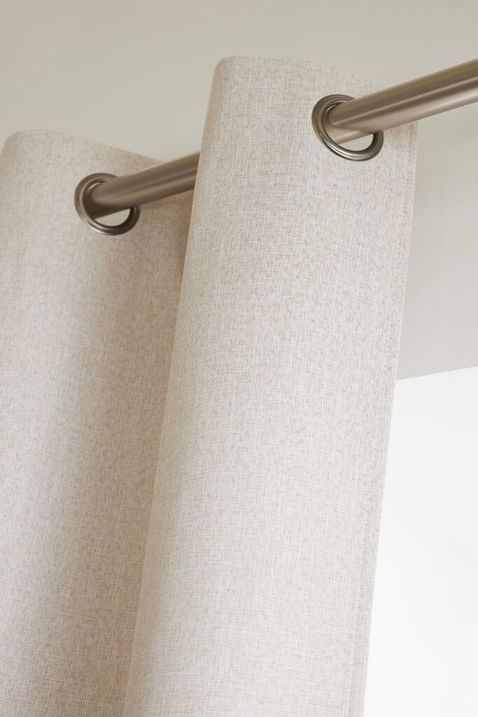 FA - Blackout curtain with 8 gun color rings 140 x 240 cm chambray ERES Sable (Beige)