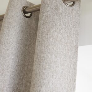 FA - Blackout curtain with 8 gun color rings 140 x 240 cm chambray ERES Taupe  (Brown)