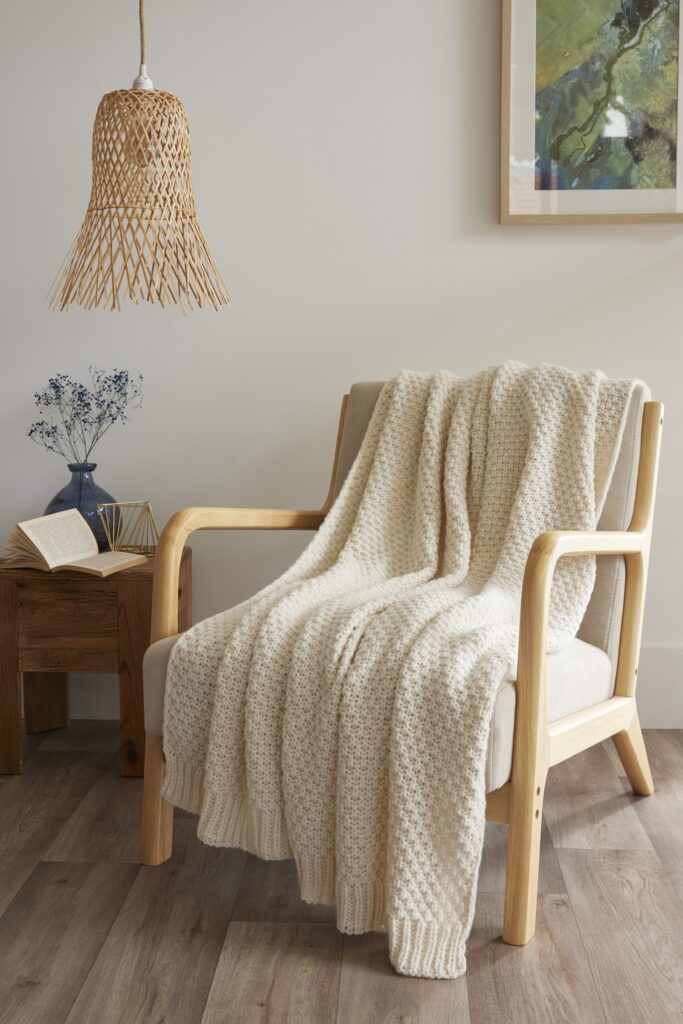 FA - Plaid 125 x 150 cm Polyester tricot uni OLYMPIA Ivoire
