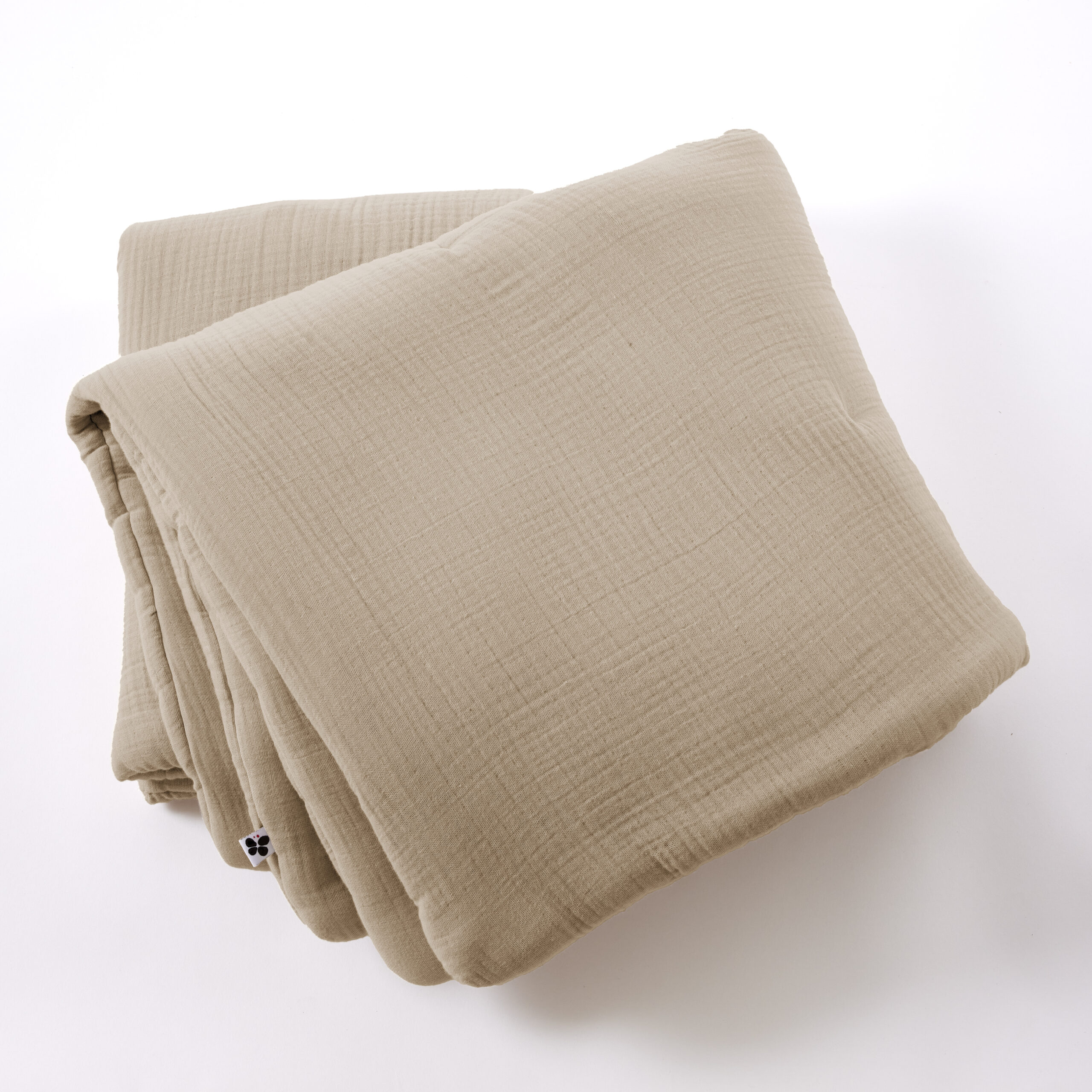 Bout de lit 90 x 220 cm Gaze de coton unie INA Ficelle