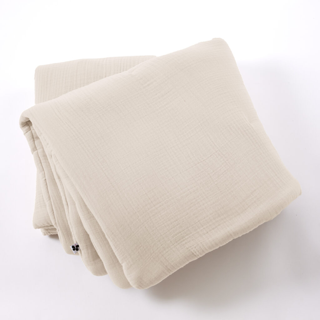 Bout de lit 90 x 220 cm Gaze de coton unie INA Pampa