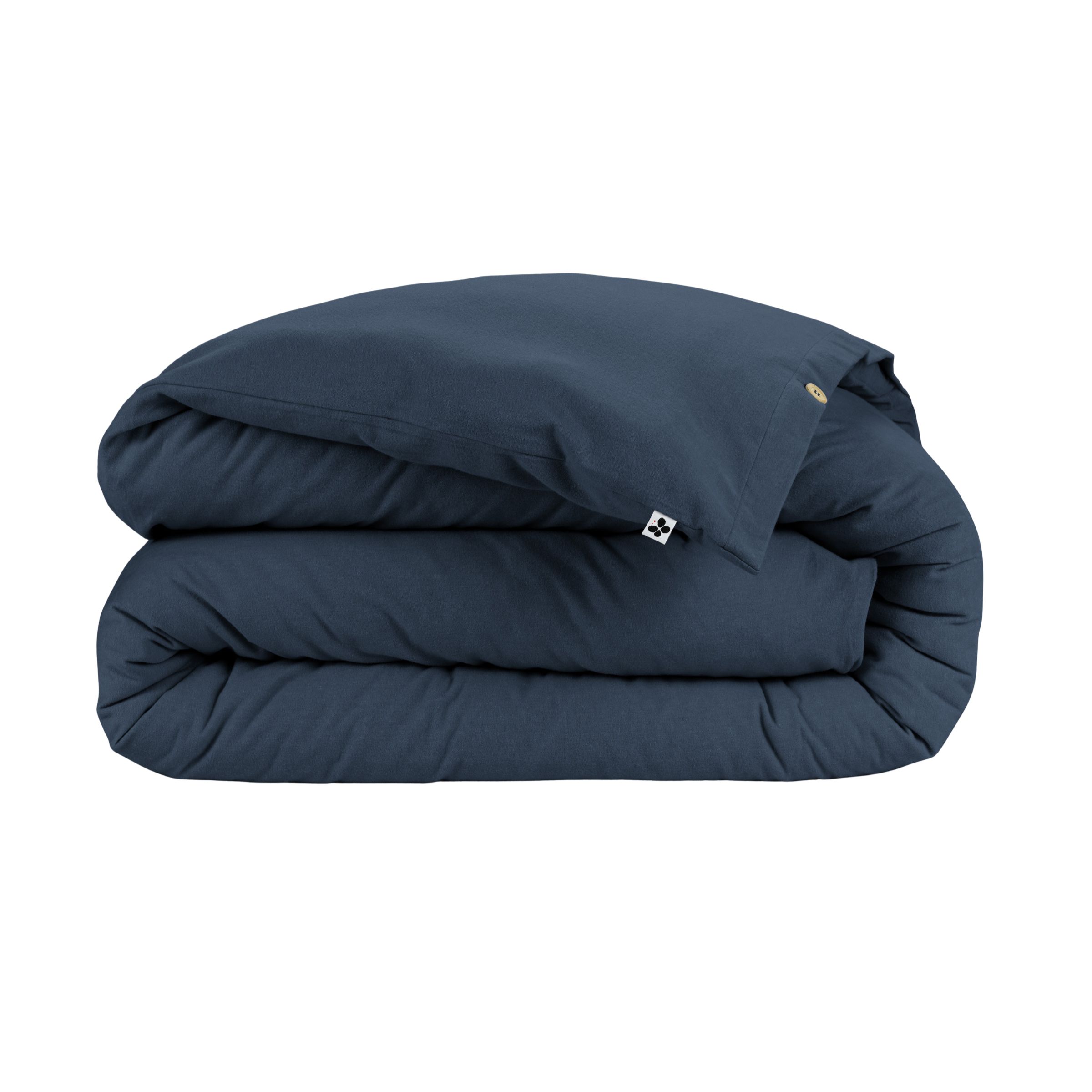 Bettbezug 240 x 240 cm Einfarbiger Flanell CANDICE Nuit