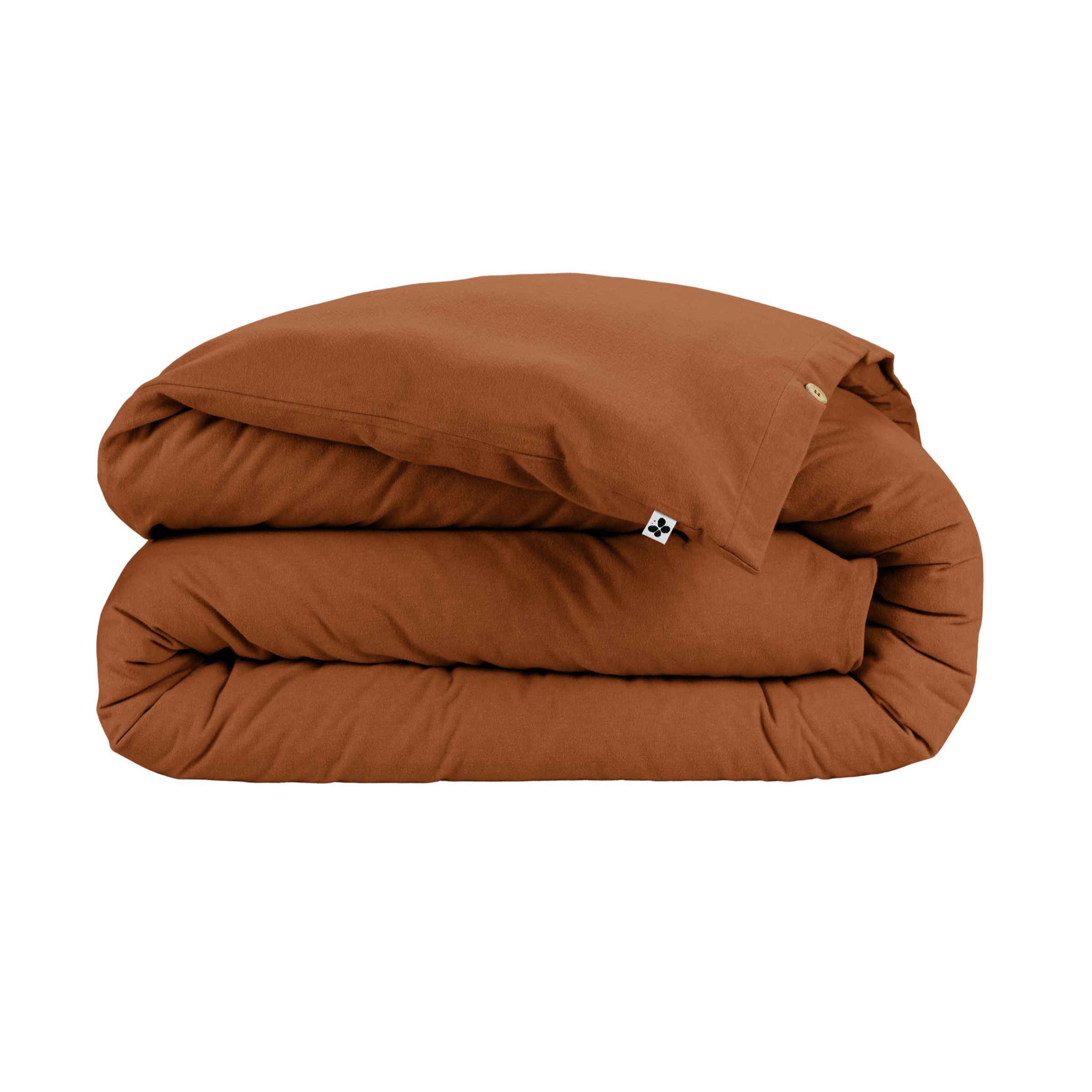Bettbezug 240 x 240 cm Einfarbiger Flanell CANDICE Tomette